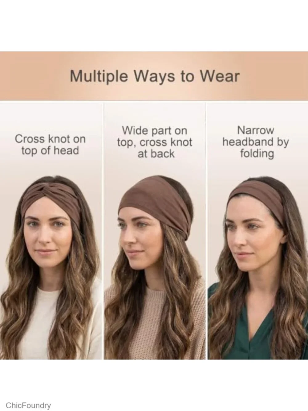 Wide Twist Headbands for Women 8 Pack Soft Stretchy